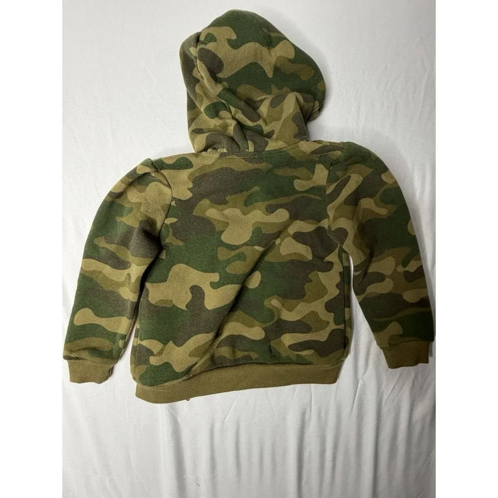 Hello Kitty Camo Hoodie Jacket Girls Size 3T‎ Green Camouflage Full Zip